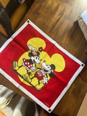 Disney Red and Yellow Mickey & Minnie Retro Flag